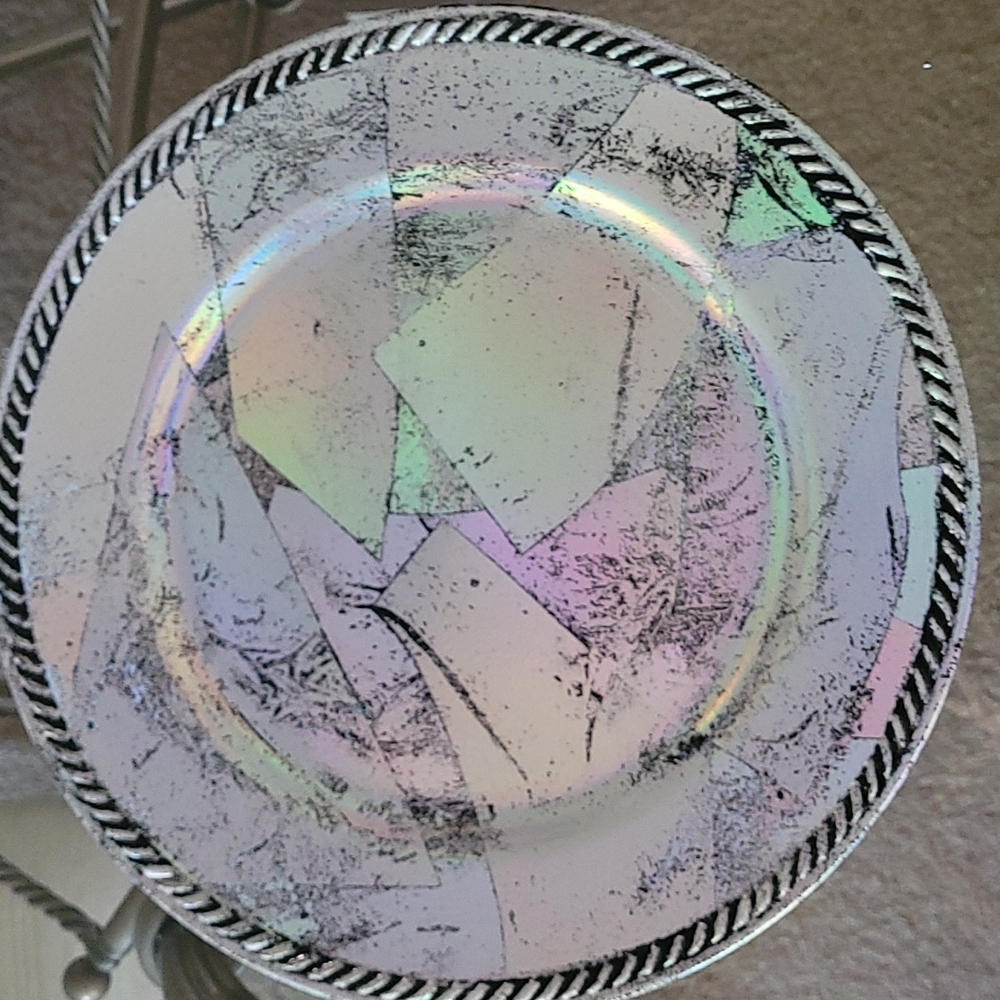 🎉💜Host Pick💜🎉Hand Crafted Foiled Chargers - Picture 4 of 9